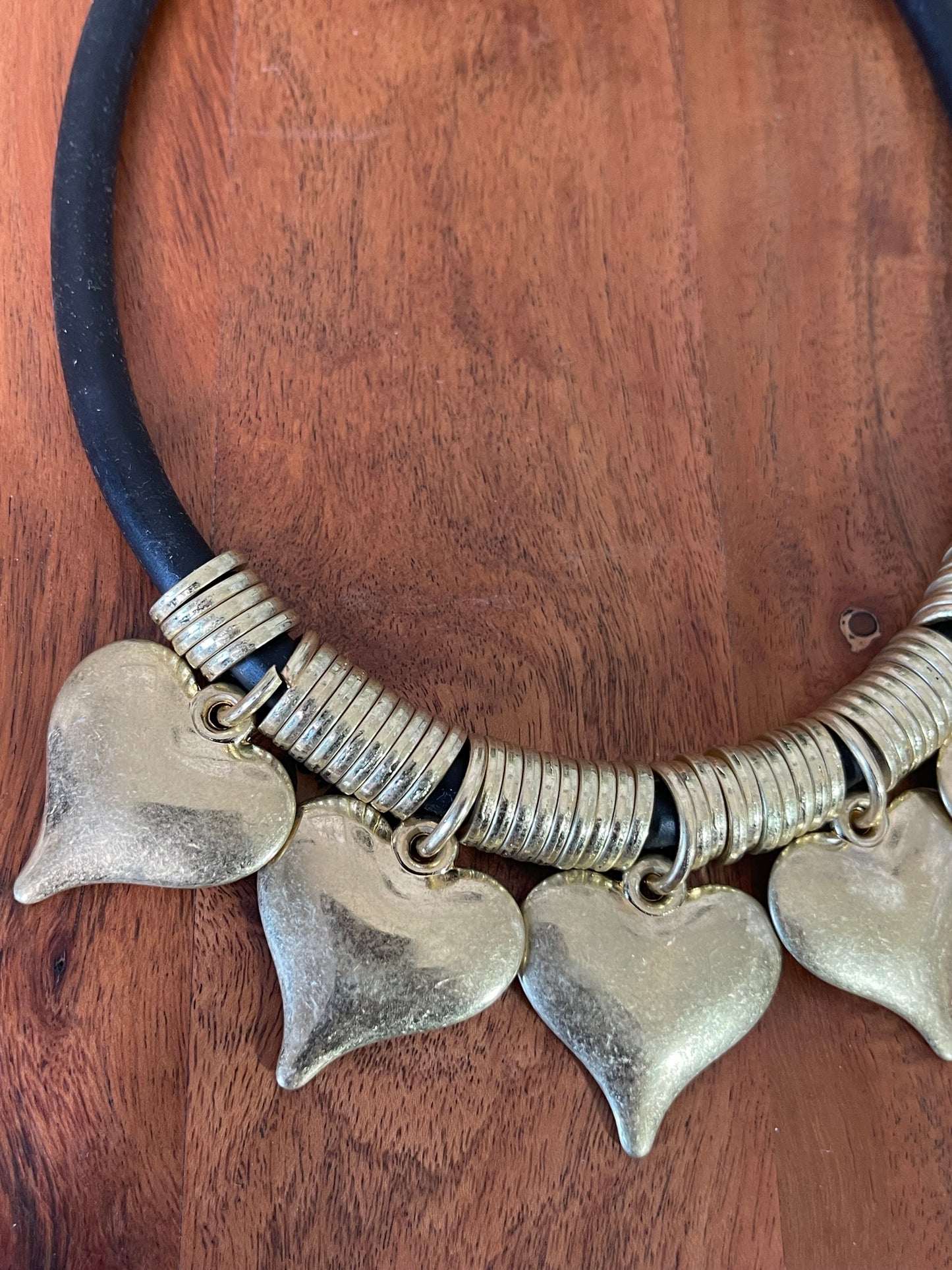 Gold 5 Heart Shaped Necklaces