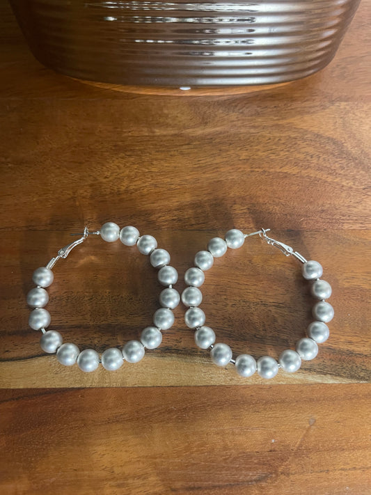 Beaded Hoop Earrings
