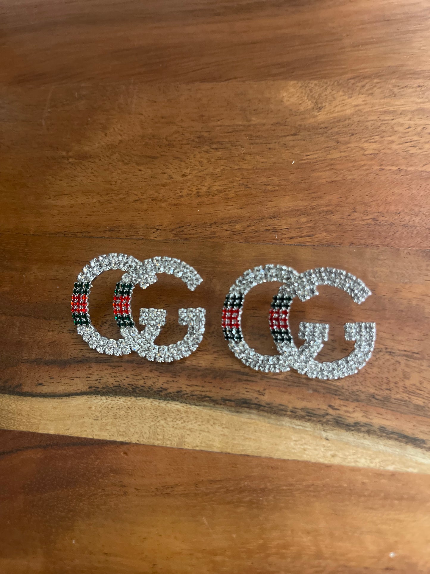 Double GG Bling Rhinestone Earrings