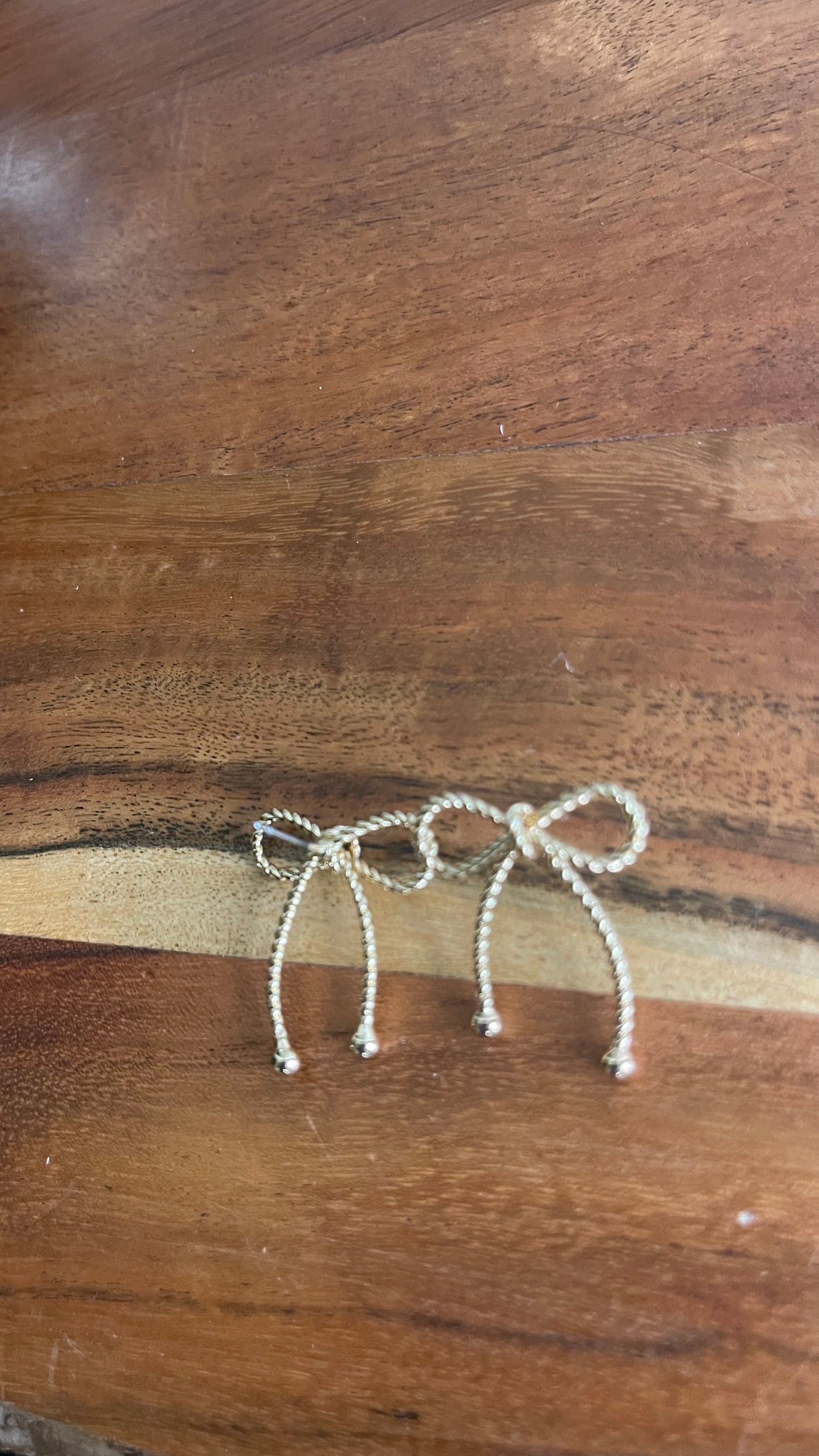 Small Gold Bow Earrings