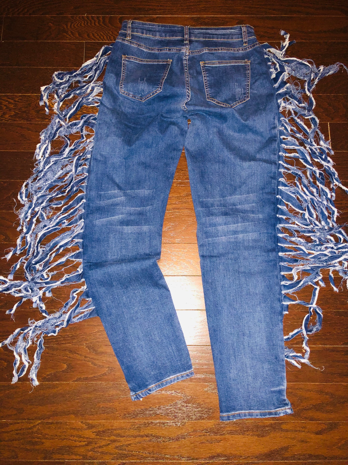 Fringe Ripped Jeans