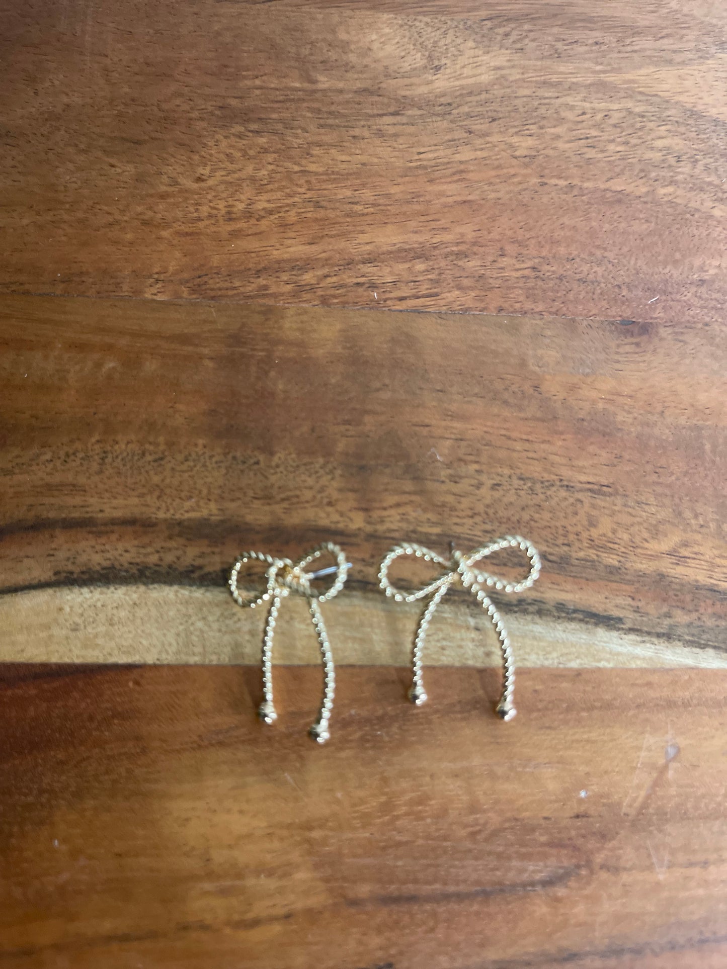 Small Gold Bow Earrings