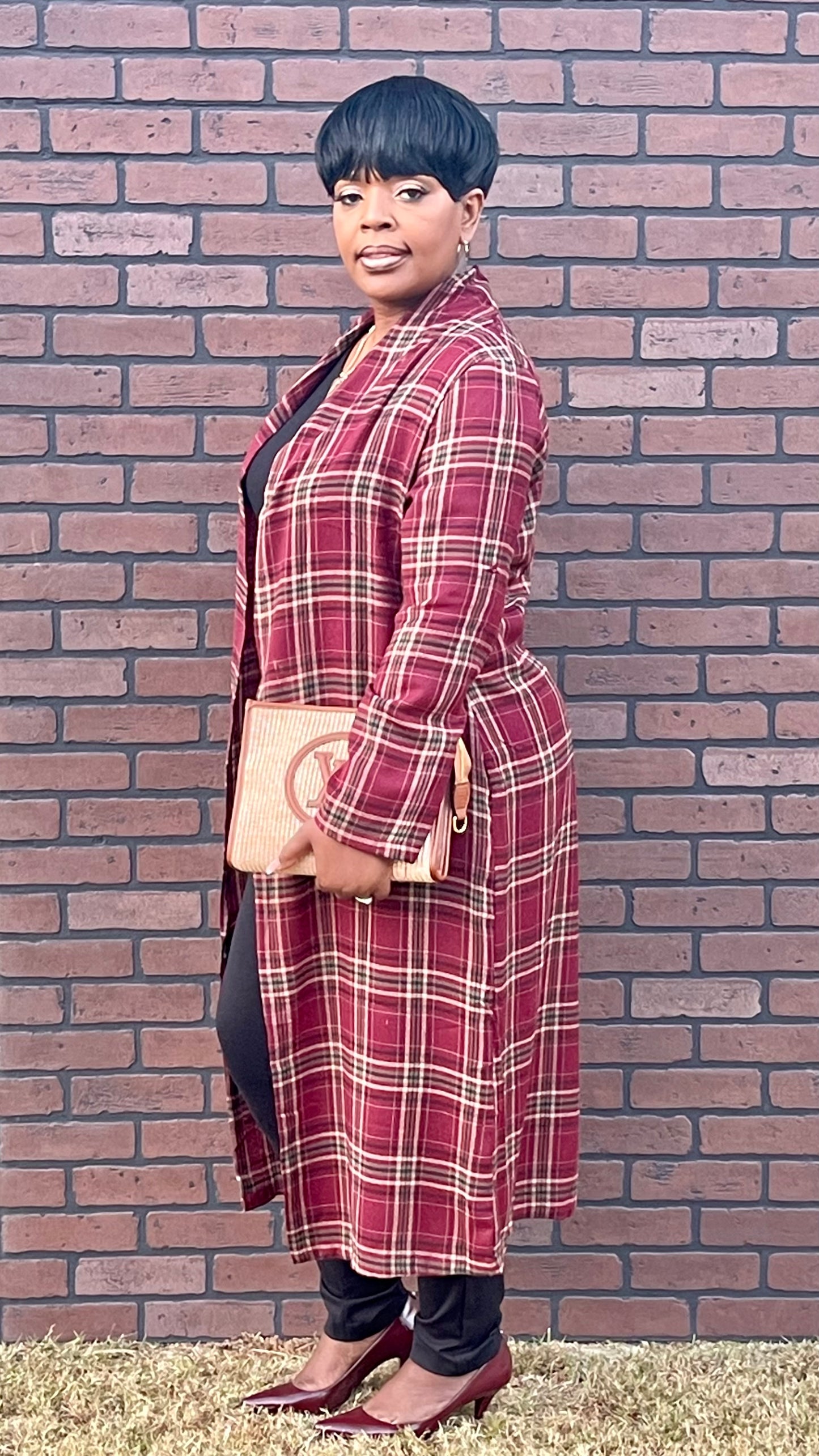 Plaid Long Cardigans