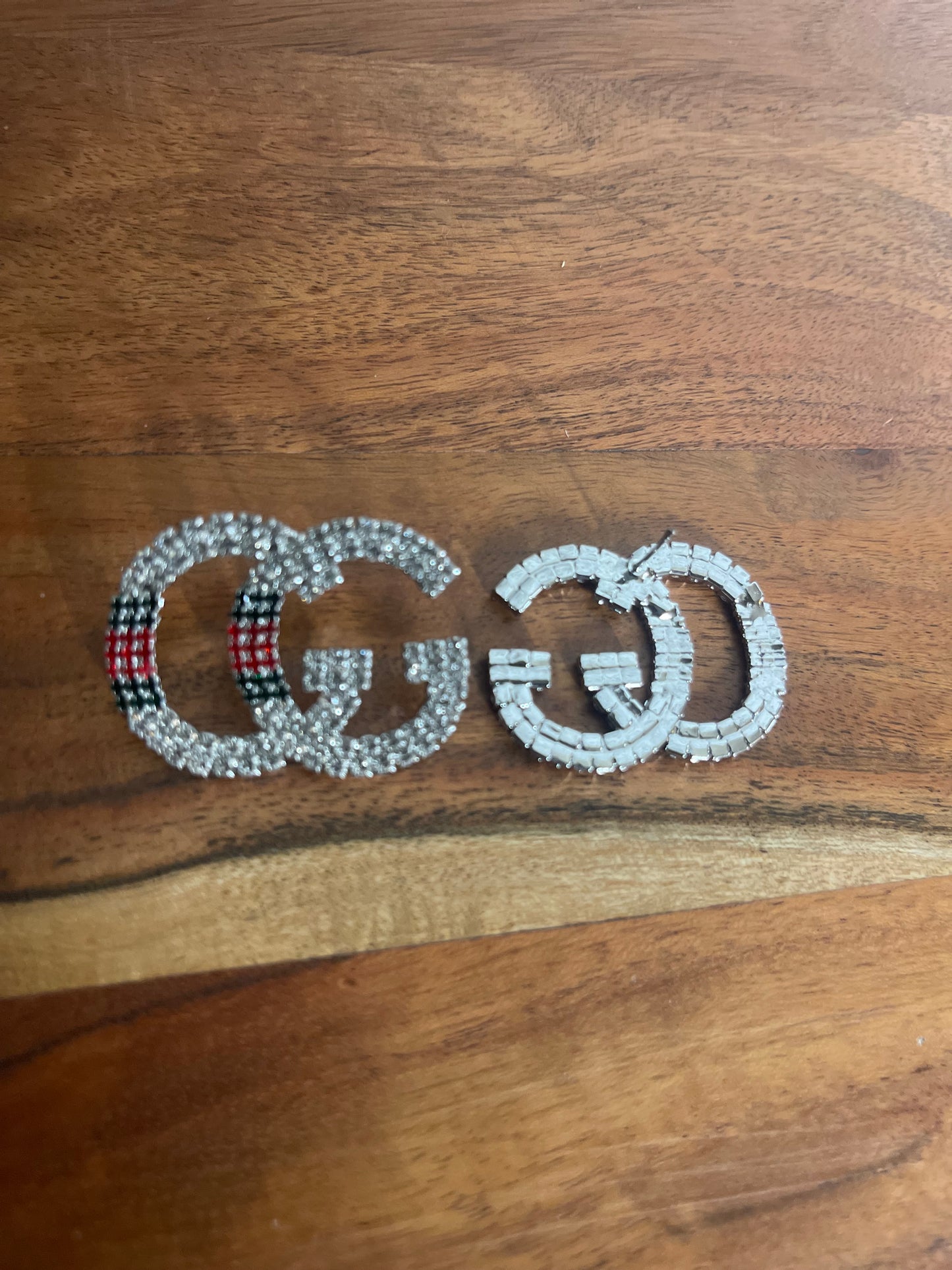 Double GG Bling Rhinestone Earrings