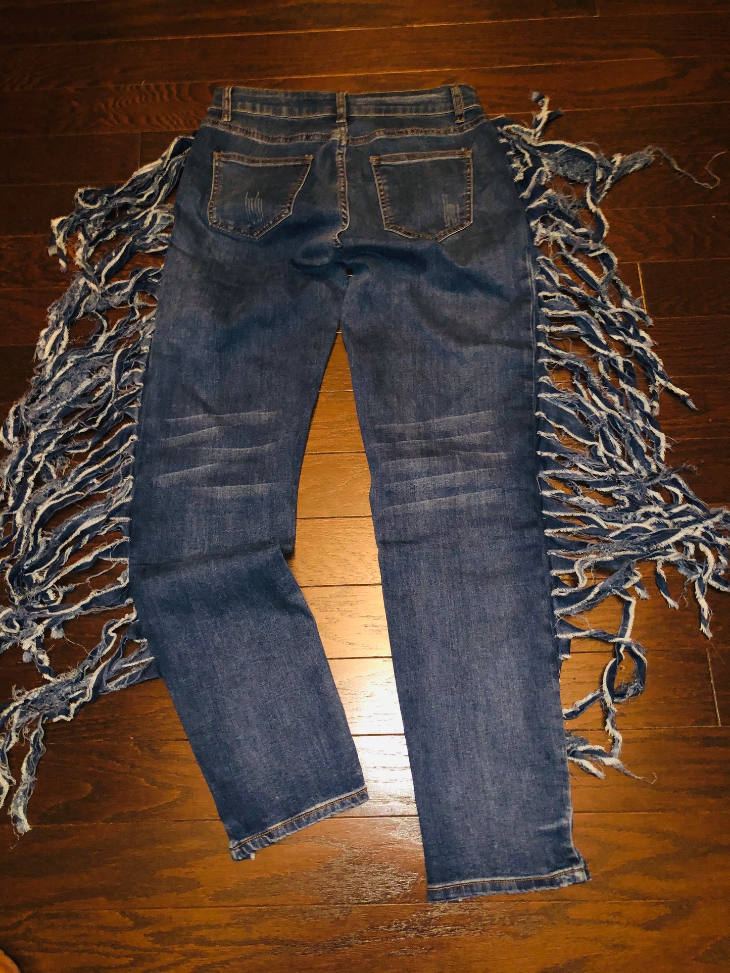 Fringe Ripped Jeans