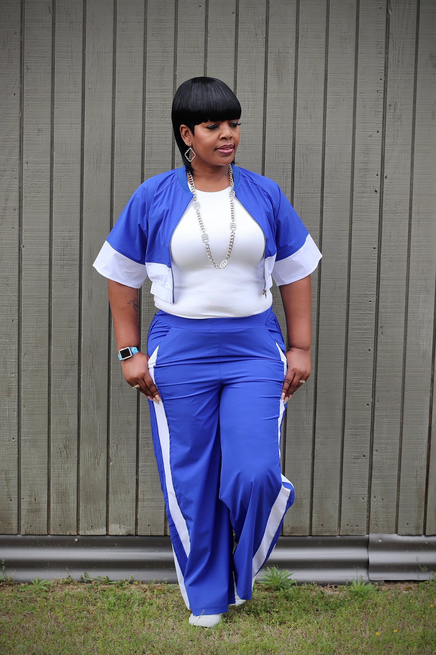 Royal Blue 2 Piece Crop Set