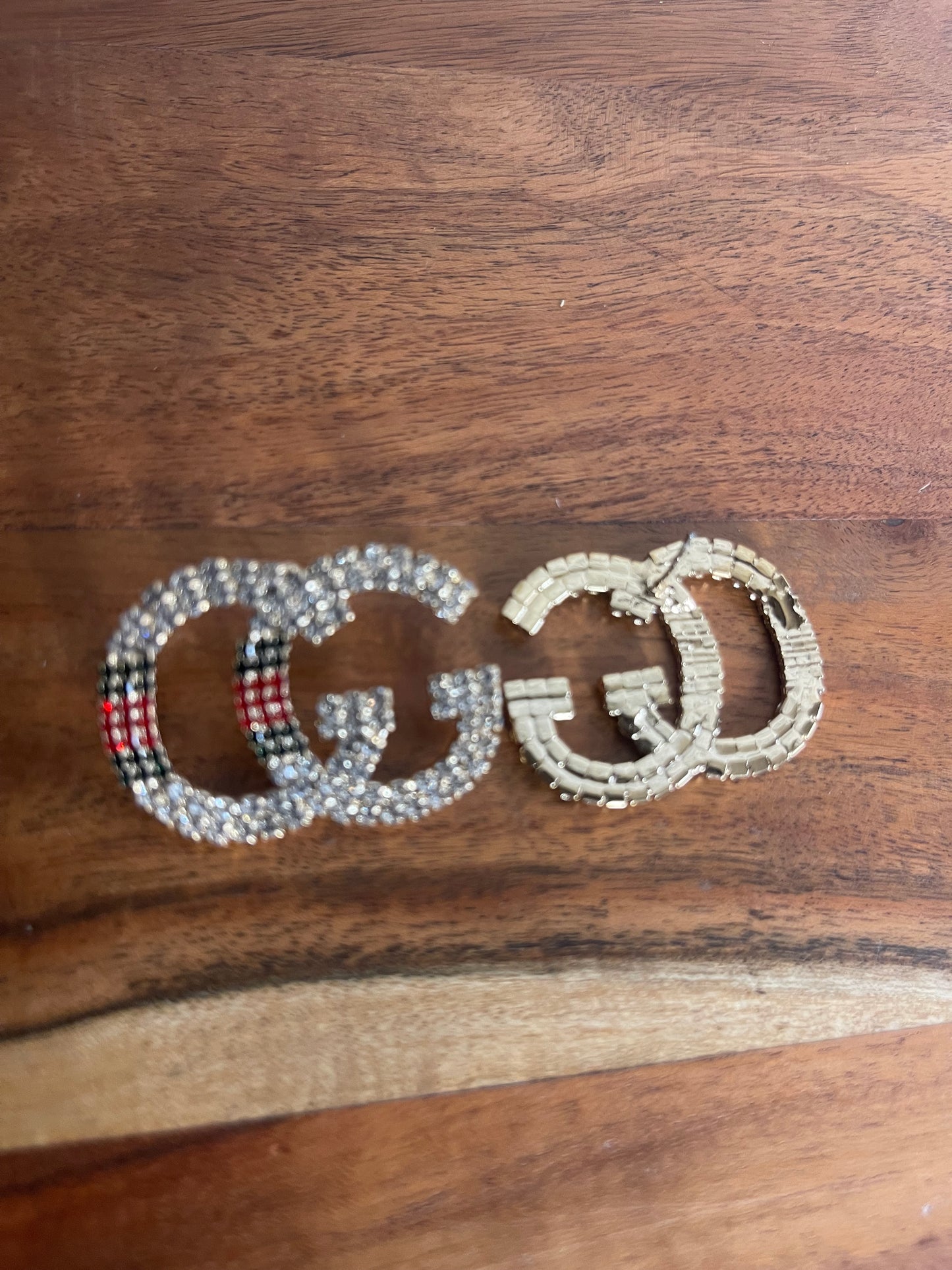 Double GG Bling Rhinestone Earrings