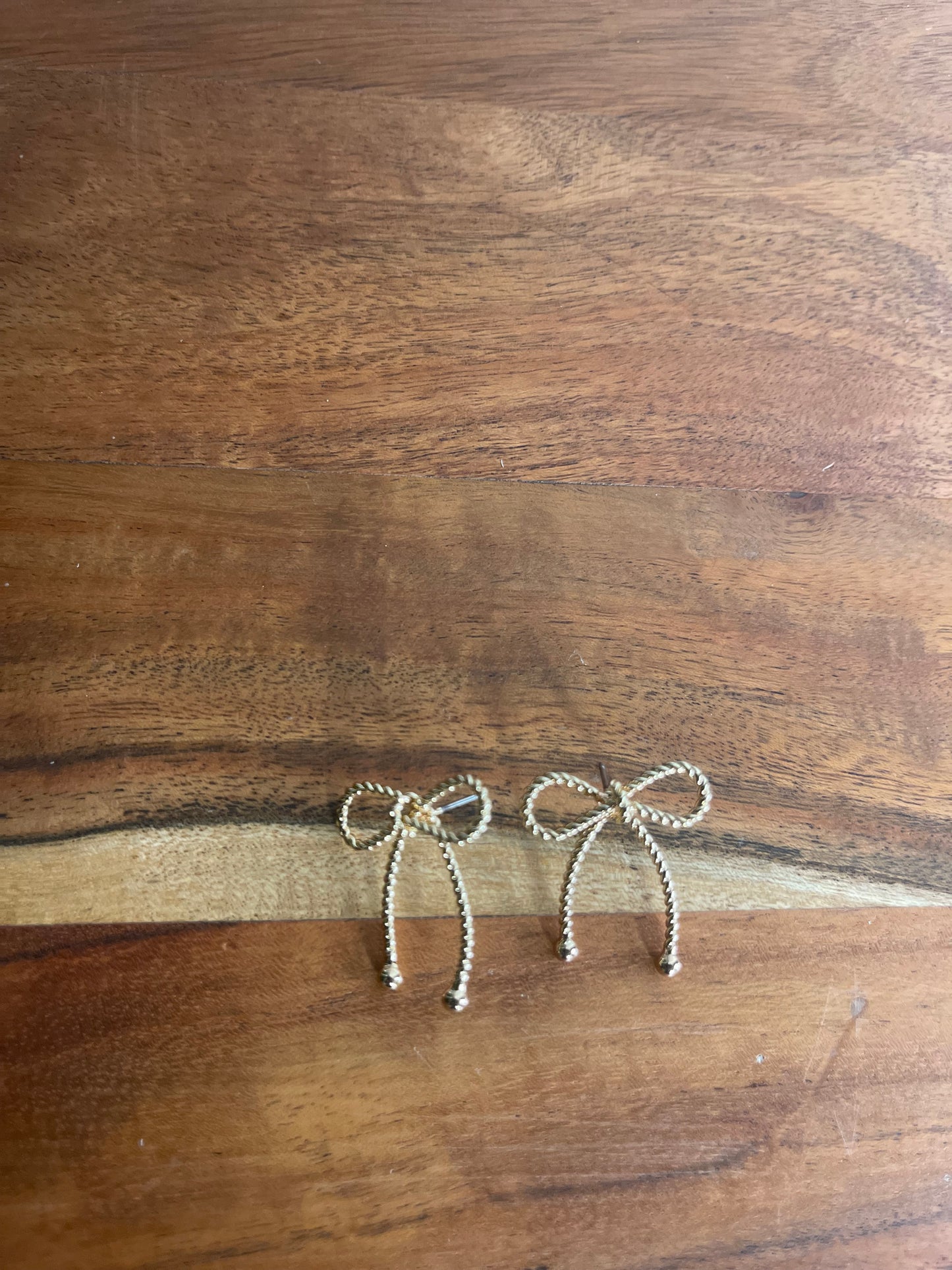 Small Gold Bow Earrings
