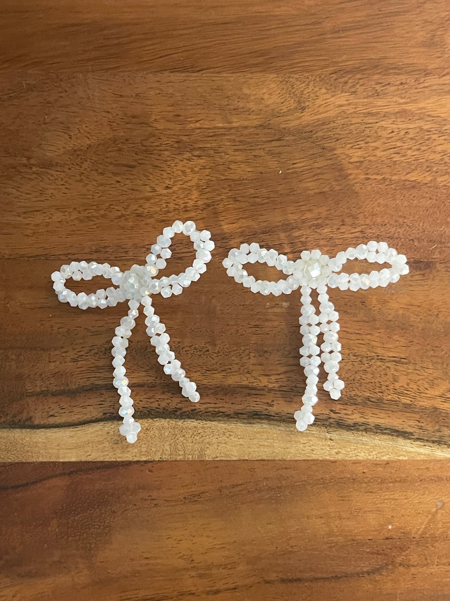 Large Beaded Bow Earrings