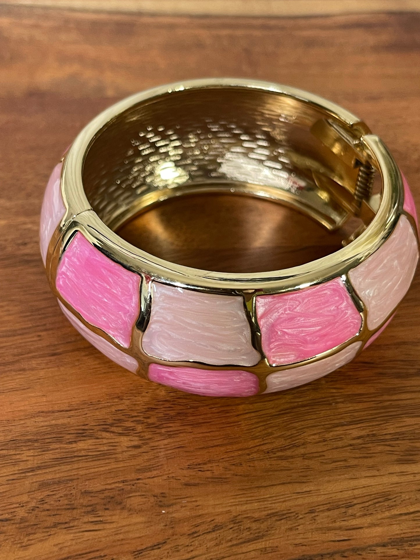 Color Blocked Two-Tone Cuff Bracelet