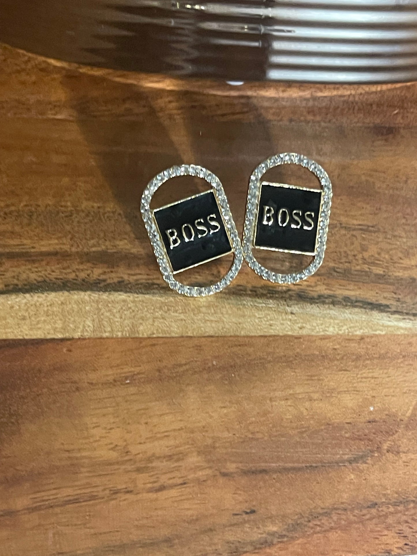 Boss Diamond or Pearls Stud Earrings