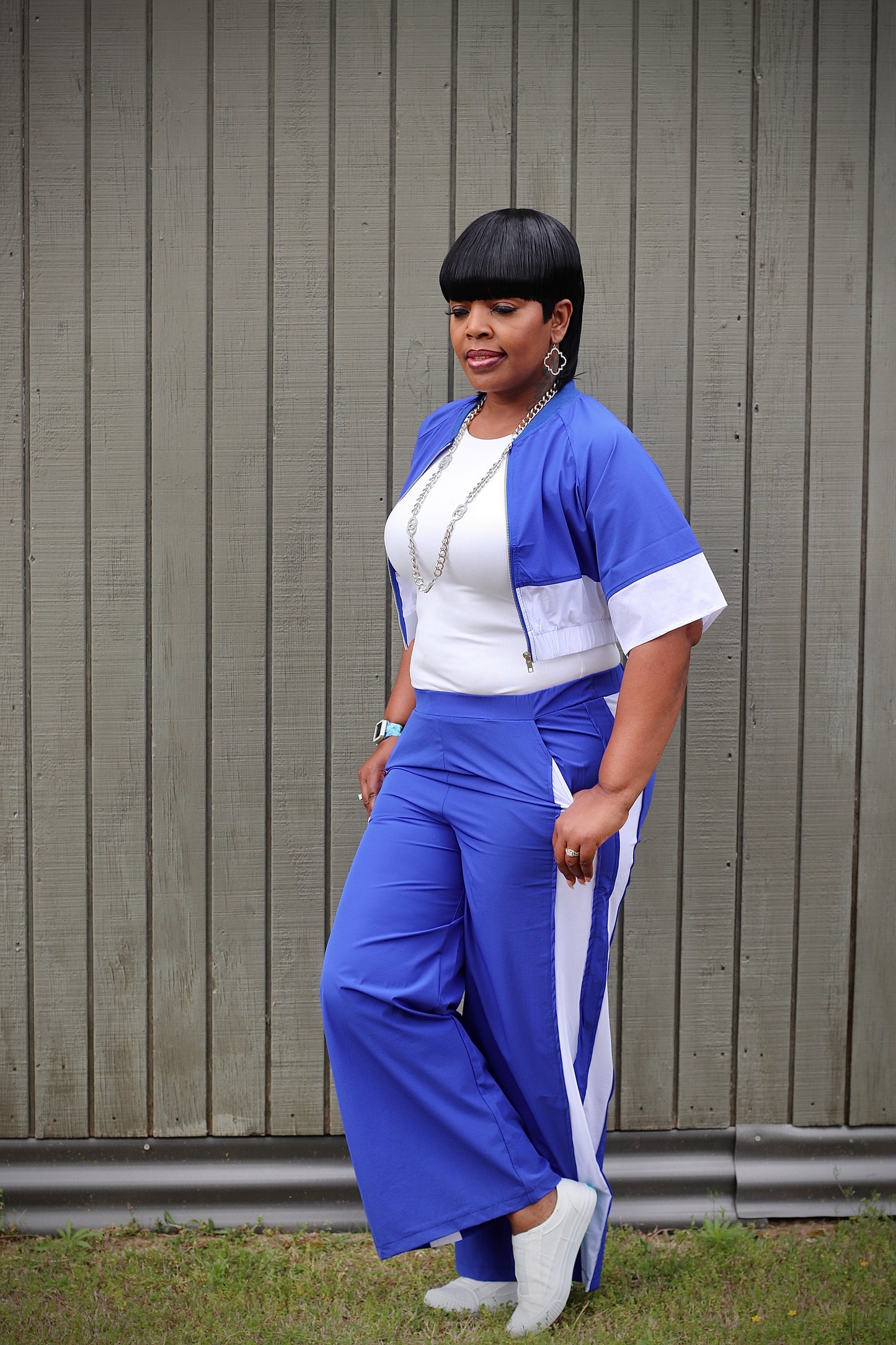 Royal Blue 2 Piece Crop Set