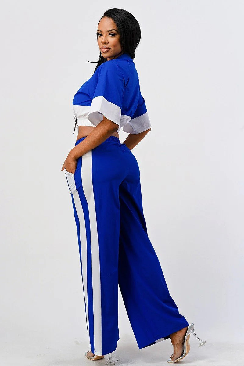 Royal Blue 2 Piece Crop Set