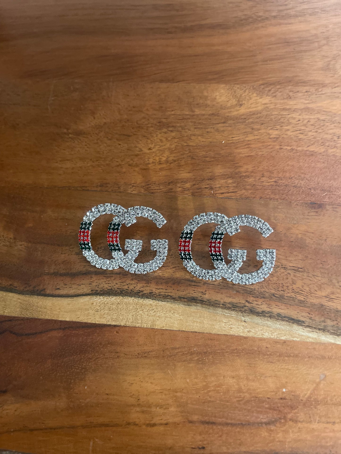 Double GG Bling Rhinestone Earrings