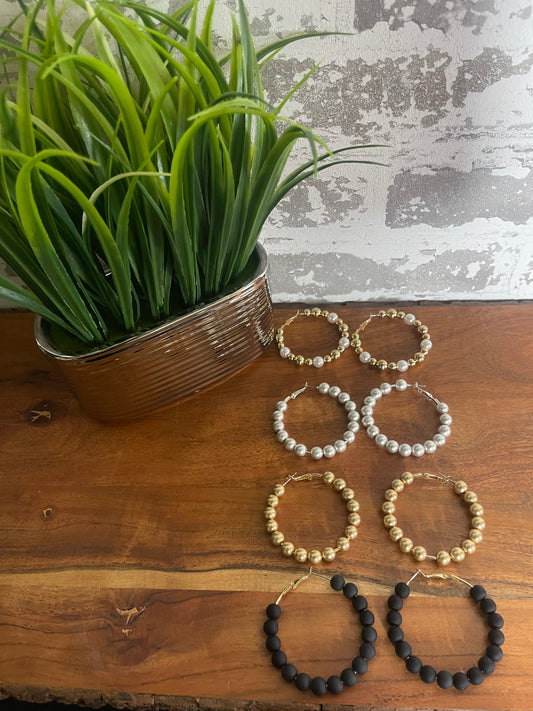 Beaded Hoop Earrings