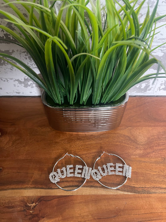 Queen Hoop Earrings